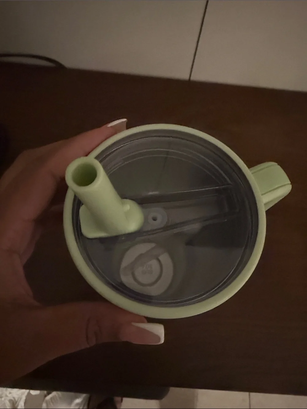 Green 'JOY' Tumbler with Teddy Graphic NIP - Picture 3 of 5